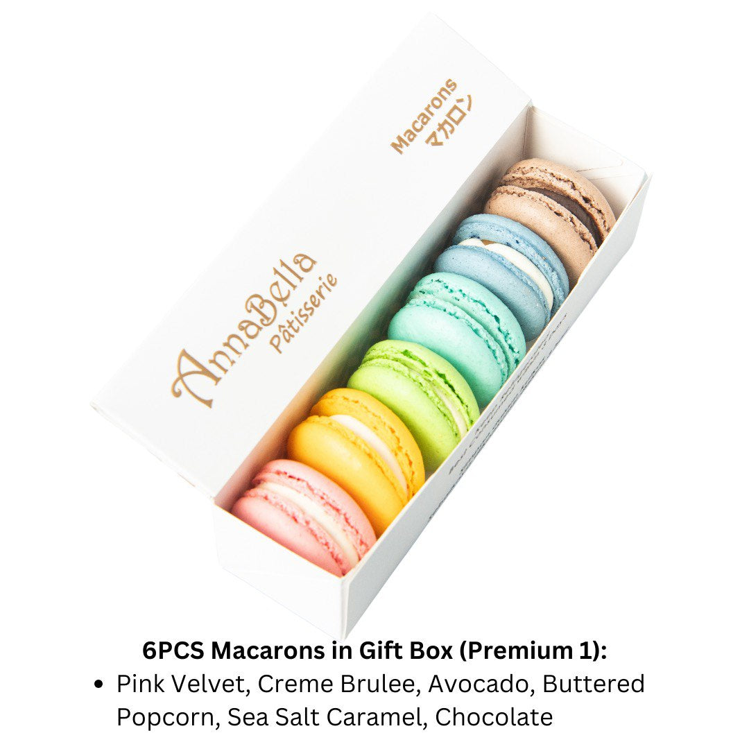 6PCS Macarons in Gift Box (Premium 1) | Special Price Rp69.000