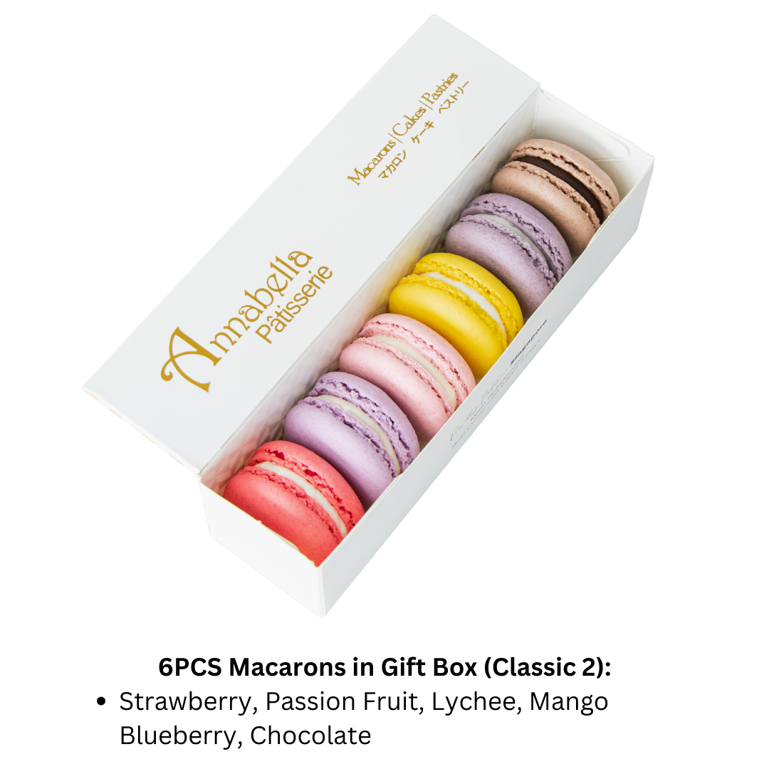 6PCS Macarons in Gift Box (Classic 2) | Special Price Rp58.000