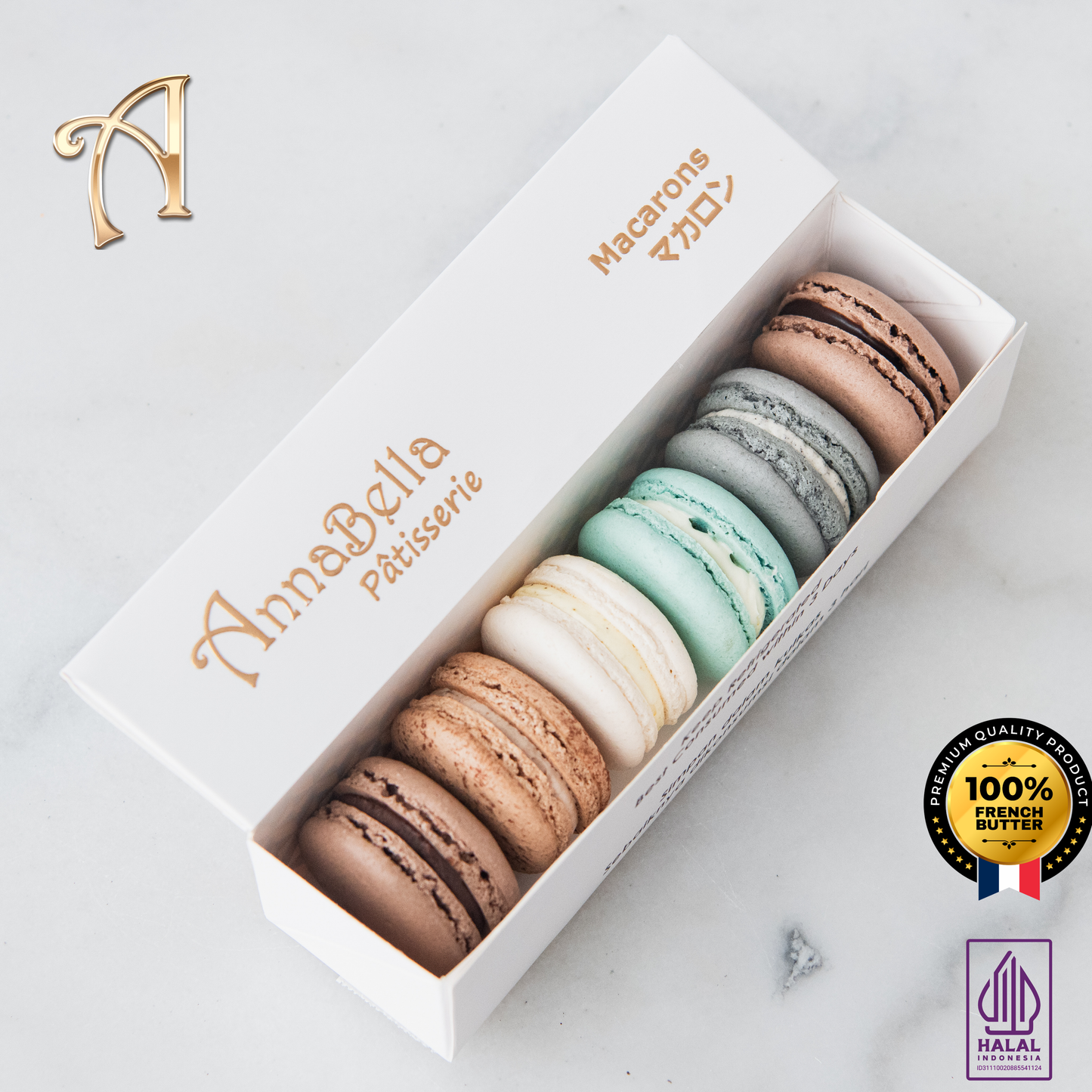 6PCS Macarons in Gift Box (Classic 3) | Special Price Rp58.000