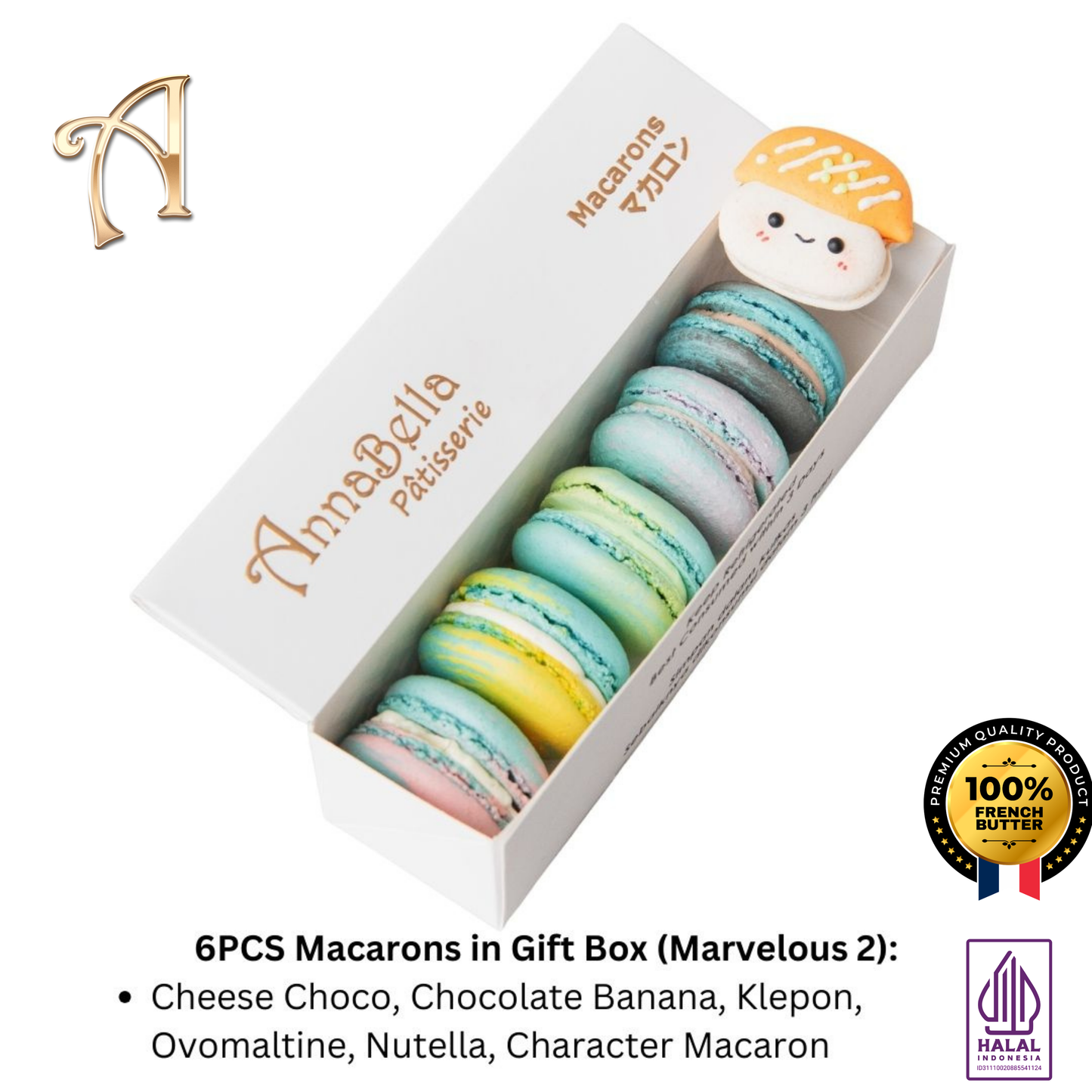 6PCS Macarons in Gift Box (Marvelous 2) | Special Price Rp89.000