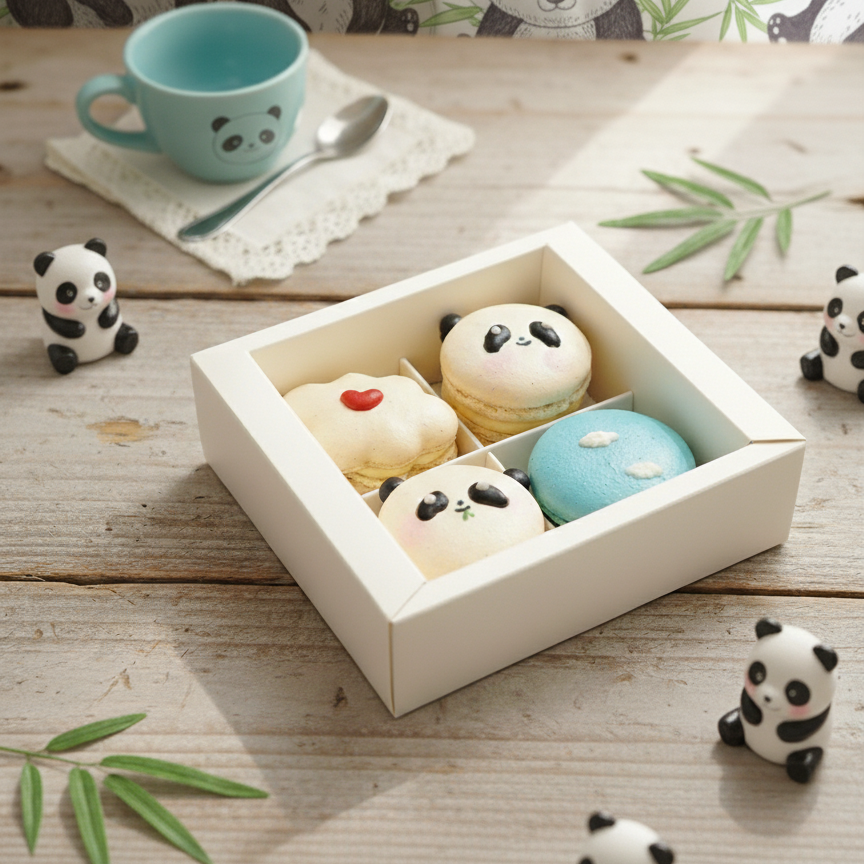 4PCS Panda Macaron In Gift Box | Special Price Rp118,000