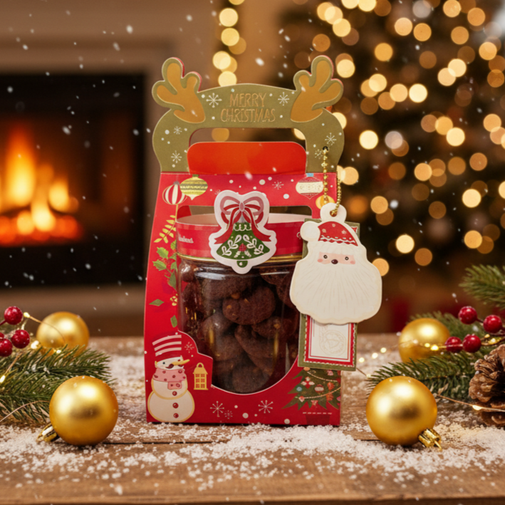 Pre Order Ho ho ho! | Merry Christmas | Jolly Cookies Hamper | Florentine | Nutella Hazelnut | Choco Chip Peanut